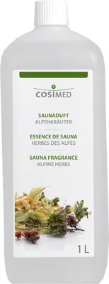 Produktbild von cosiMed Saunaduft Alpenkräuter, Konzentrat, Saunaaufguss, Saunazubehör, 1 l