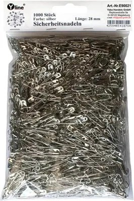 Productafbeelding van 1000 Stuks Veiligheidsspelden Zilverkleurig 28 mm