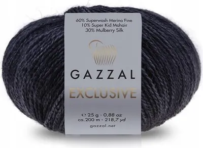 Produktbild von Gazzal Exclusive Merino-Seide-Kaschmir Wolle, 200m/25g, Navy, Luxusqualität