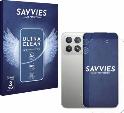 Produktbild von 6x Für Xiaomi Poco F8 Pro (Display+Kamera) Schutzfolie Savvies Displayschutz Display Schutz Folie Klar Transparent