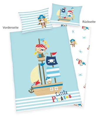 Produktbild von Renforcé-Bettwäsche Lara Little Pirates 100 x 135/60 x 40 cm Stand.-Var.