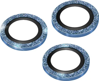 Immagine prodotto di Pellicola per fotocamera Apple iPhone 14 Pro / 14 Pro Max 0,2 mm vetro bordo glitterato - Blu