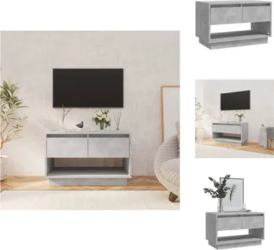 Image de vidaXL Armoire TV gris béton 70x41x44 cm Bois composite - Meuble TV