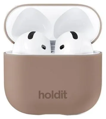 Productafbeelding van Holdit siliconen hoesje voor Apple AirPods 5 / 4 - Mokkabruin