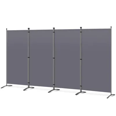Produktbild von Angel Living 4 Teilig 324x169cm Paravent Sichtschutz Balkonbespannung Balkonsichtschutz Paravent Raumteiler Trennwand,Grau