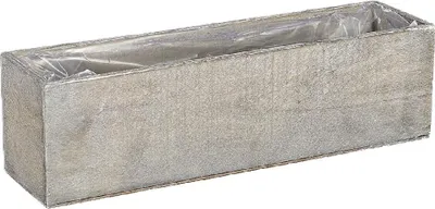 Produktbild von Holzkiste I Pflanzkiste I Plastikeinsatz herausnehmbar I 35 x 9 x 10 cm