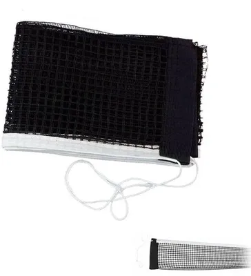 Productafbeelding van Tafeltennisnet voor elke tafel, tafeltennisnet voor tafel, 180 x 14 cm, draagbaar tafeltennisnet voor buiten en binnen, net voor tafeltennistafel, voor training en vrijetijdspellen (zwart)