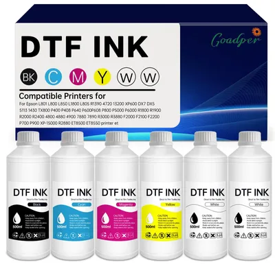 DTF-Transfertinte 500 ml, 6er-Pack für Epson-Drucker