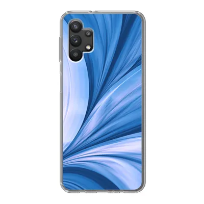 Produktbild von MuchoWow® Handyhülle Schutzhülle Hülle für Samsung Galaxy A32 5G Blau - Abstrakt - Design Silikon Softcase Handy Hülle - Softcase