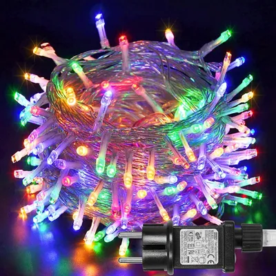 Produktbild von 20m 200 LEDs Lichterkette 8 Lichtmodi mit Timer Lichterketten für Innen Garten Hof Hochzeit Weihnachten Party, Bunt