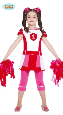 Produktbild von Cheerleader - Kostüm für Mädchen Gr. 110 - 146, Größe:110/116