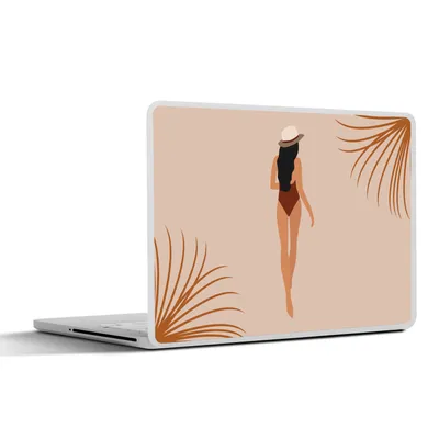 Produktbild von MuchoWow® Laptop Aufkleber Sticker Cover Sommer - Frau - Abstrakt 32.5x23.5 cm - Sticker für Laptop - Selbstklebend