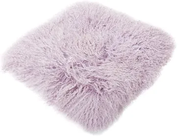Produktbild von Tibetlamm Kissen Kissenbezug (ohne Inlet) JAY05 Pastell Lila 30x30cm
