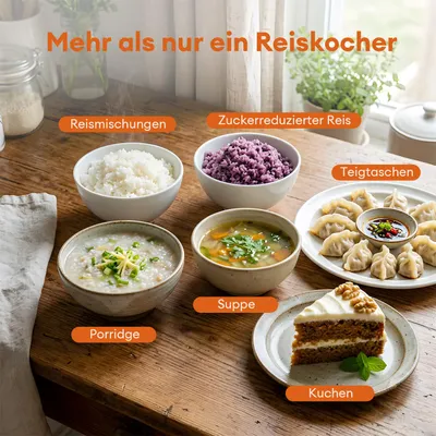 Produktbild von Reiskocher Groß,5L Multikocher,Intelligenter Rice Cooker,9 Programmen