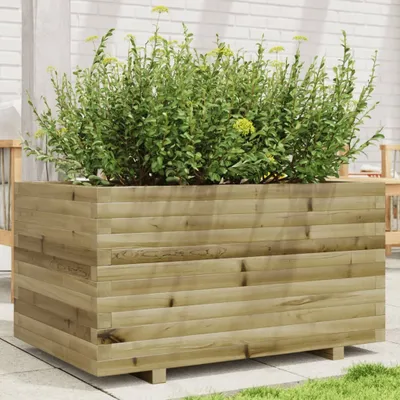 Produktbild von Design Pflanzkübel 90x60x49,5 cm Kiefernholz Imprägniert, Gabionen 2024 Neu