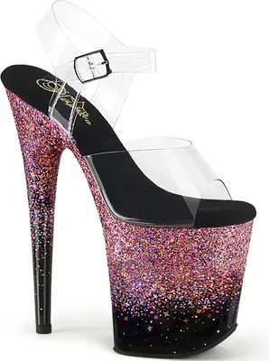 Produktbild von FLAMINGO-808SS Damen Sandale von Pleaser, Transparent Pink , EU 40, US 10