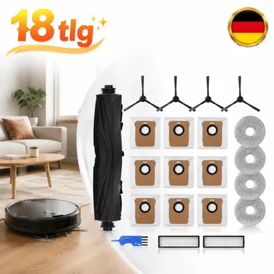 Produktbild von 18 Stück HEPA-Filter Staubbeutel Hauptbürste Zubehörset für Xiaomi X20+ L10s