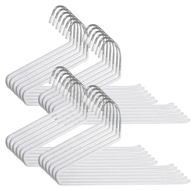 Imagen del producto de Perchas Metálicas para Pantalones Blancas Pack 24 COM-FORT HOUSE