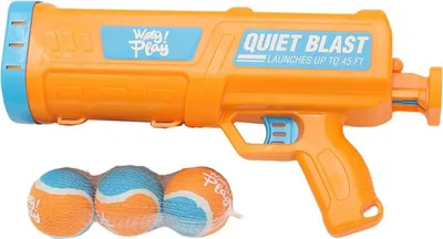 Produktbild von Ballwurfmaschine, Interaktiver Tennisball Launcher für Hunde, Reichweite 15m, einfach zu bedienen, 3St x 6 cm Bälle