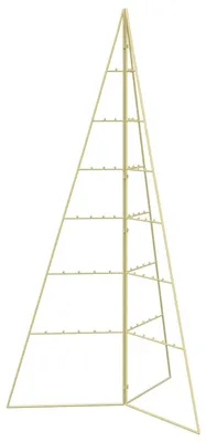 Image de Arbre de Noël en métal vidaXL KUOPIO, 140 cm, acier doré