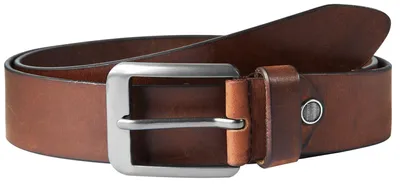 Produktbild von Leonardo Verrelli Herren Gürtel 90 cm - 130 cm (Bundweite) in Braun aus 100% Echtleder, kürzbar, Herrengürtel