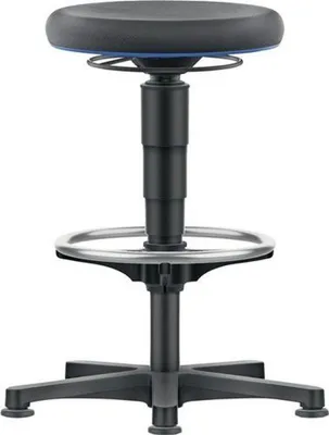 Image de Tabouret pivotant Bimos (patins et repose-pieds / Supertec noir) - 9461-SP01-3277-532