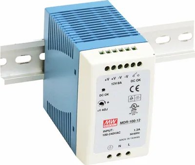 Produktbild von MEANWELL MDR-100-12, DC AC Hutschienen-Netzteil, DIN, 90W 12V 7,5A