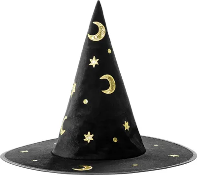 Produktbild von Schwarzer Hexenhut - Magische Eleganz für Halloween und Partys