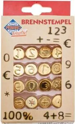 Produktbild von Brennstempel Zahlen/Zeichen 16tlg