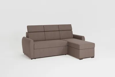Produktbild von Elegante Ecke - Ecksofa Canaberra Braun - Couch mit Schlaffunktion, Bettzeugablage, L-förmiges Ecksofa Wohnzimmermöbel, Wohnzimmergarnitur, Sofagarnitur