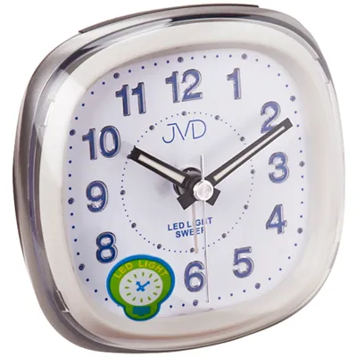 Produktbild von JVD SRP813.4 Wecker Quarz analog grau leise ohne Ticken mit Licht Snooze
