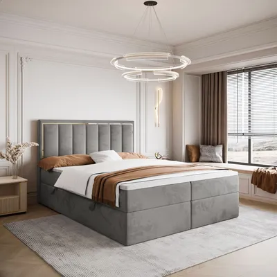 Produktbild von Kontinentalbett AURELIA mit einem Behälter und Topper, 160x200, Royal Velvet 250