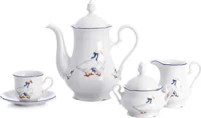 Produktbild von Kaffeeservice, Karlsbader Porzellan Leander Meadows, Mary-Anne, Gänse, 15 Stück