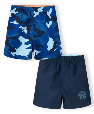 Produktbild von Minoti 2er-Pack Badehose Dunkelblau Gr. 122 für Jungen