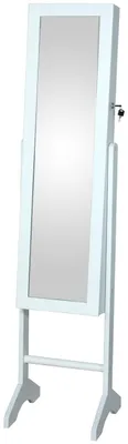 Immagine prodotto di Specchio a parete con porta e serratura, in legno bianco