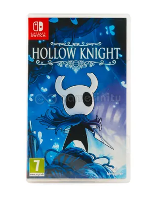 The image shows the front cover of the Nintendo Switch game, Hollow Knight.