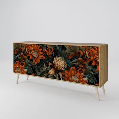 Produktbild von Spacerebels Kommode mit 3 Türen - Sideboard Komodenschrank - Highboard - Kleiderschrank Möbel - Wohnzimmer Schlafzimmer - 57,5×111×42 (HxBxT)