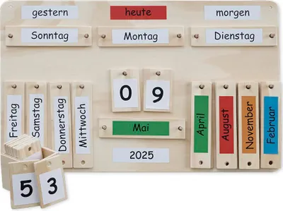 Produktbild von TimeTEX Jahreskalender aus Holz, ca. 38 x 60 cm