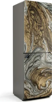 Produktbild von Abstrakte Flüssigkeitswellen – Magnetische Kühlschrank Abdeckung – Dekorfolie magnetisch Küche – Kühlschrank Magnet Deko – selbstklebende Magnettafel – Magnetfolie für Kühlschranktür – 60x190 cm