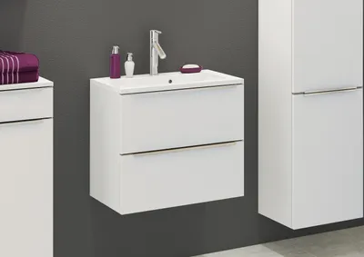 Zdjęcie produktu dla Waschtisch-Set >Garda< in weiß-matt - 60x56x39cm (BxHxT)