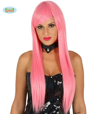 Produktbild von Deluxe Langhaar Perücke Glamourgirl pink für Damen
