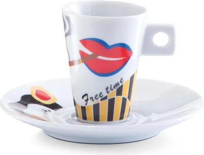 Obrázok produktu pre ZELLER sada šálok s podšálkou 6 ks porcelán, motív tváre 50 ml
