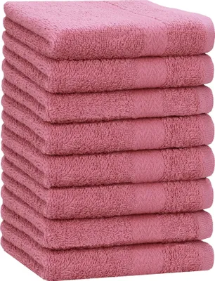 Produktbild von Betz 8 Stück Handtücher 50x100 cm PREMIUM 100% Baumwolle Farbe: altrosa