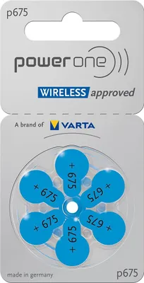 Produktbild von 60x Powerone p675 Blau Hörgerätebatterien