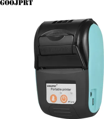 Produktbild von GOOJPRT PT-210 Prenosná 58 mm termálna tlačiareň štítkov Tlačiareň štítkov Tlačiareň potvrdeniek s pripojením Bluetooth Tlačiareň štítkov, modrá