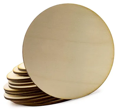 24 runde unbehandelte Holzuntersetzer, 10 cm, DIY-Bastelprojekt