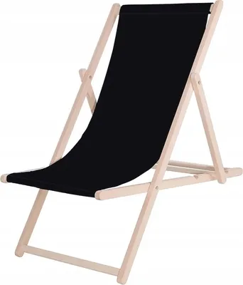 Produktbild von Liegestuhl klappbar Massivholz Sonnenliege für Garten und kleinen Balkon Sicherheitssystem 3 Positionen Klappbar Holzliegestuhl mit Textilgewebe