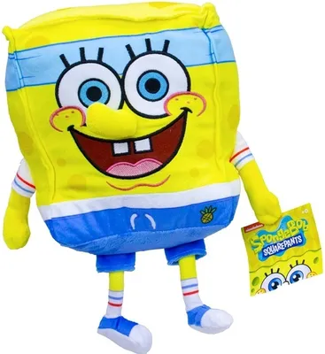Productafbeelding van SpongeBob Schwammkopf knuffel, 30 cm – Sporteditie, blauwe outfit