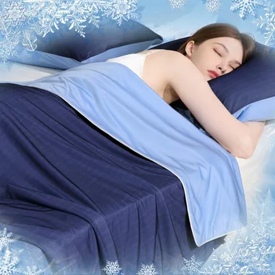 Immagine prodotto di Coperta rinfrescante ultraleggera - Coperta rinfrescante per persone - Coperta traspirante - Q-MAX >0,5 - Tecnologia ARC-Chill 3.0 - Abbassa la temperatura della pelle di 5°C - Coperta refrigerante
