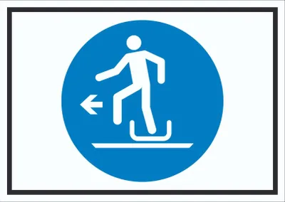 Produktbild von Beim Ausstieg den Rodel nach links verlassen Symbol Schild A1 (594x841mm)
